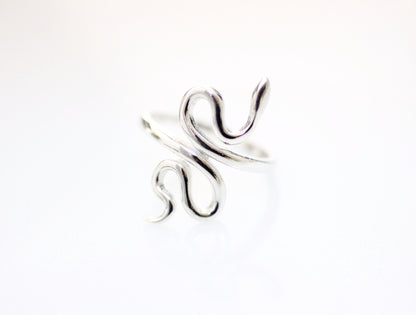 925 Sterling Silver Snake Statement Ring , Knuckle Ring Stacking Ring