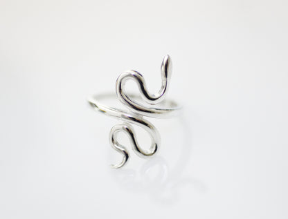 925 Sterling Silver Snake Statement Ring , Knuckle Ring Stacking Ring