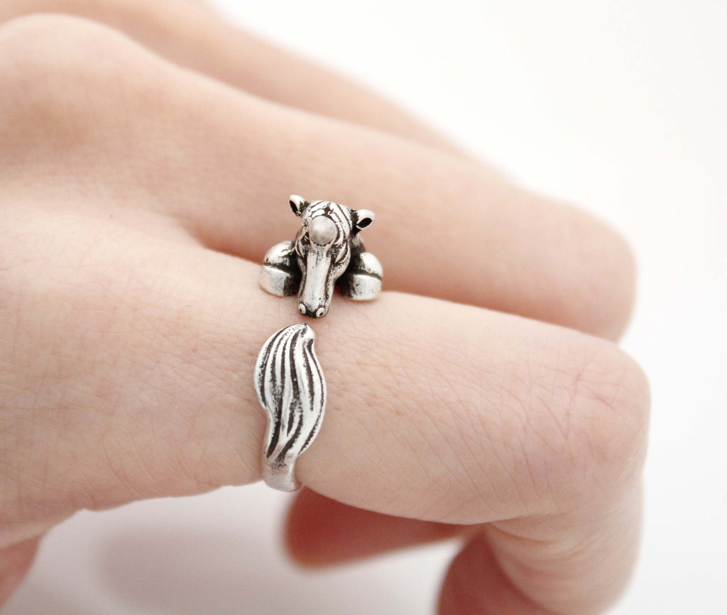 Cute Unicorn ring , animal wrap ring ,R1014S