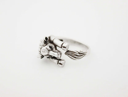 Cute Cow ring , Bull Ring , animal wrap ring ,R1015S