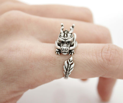 Cute Dragon ring , animal wrap ring ,R1016S