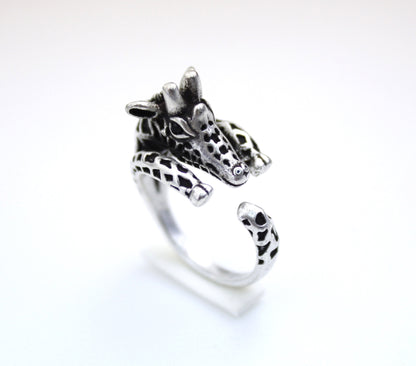 Cute Baby Giraffe Adjustable Wrap Ring ,statement ring knuckle ring