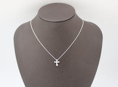 925 Sterling silver Simple Cross Pendant Necklace