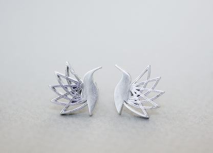 Flying Hummingbird earrings and Peace Dove Bird Earrings in Gold/Silver