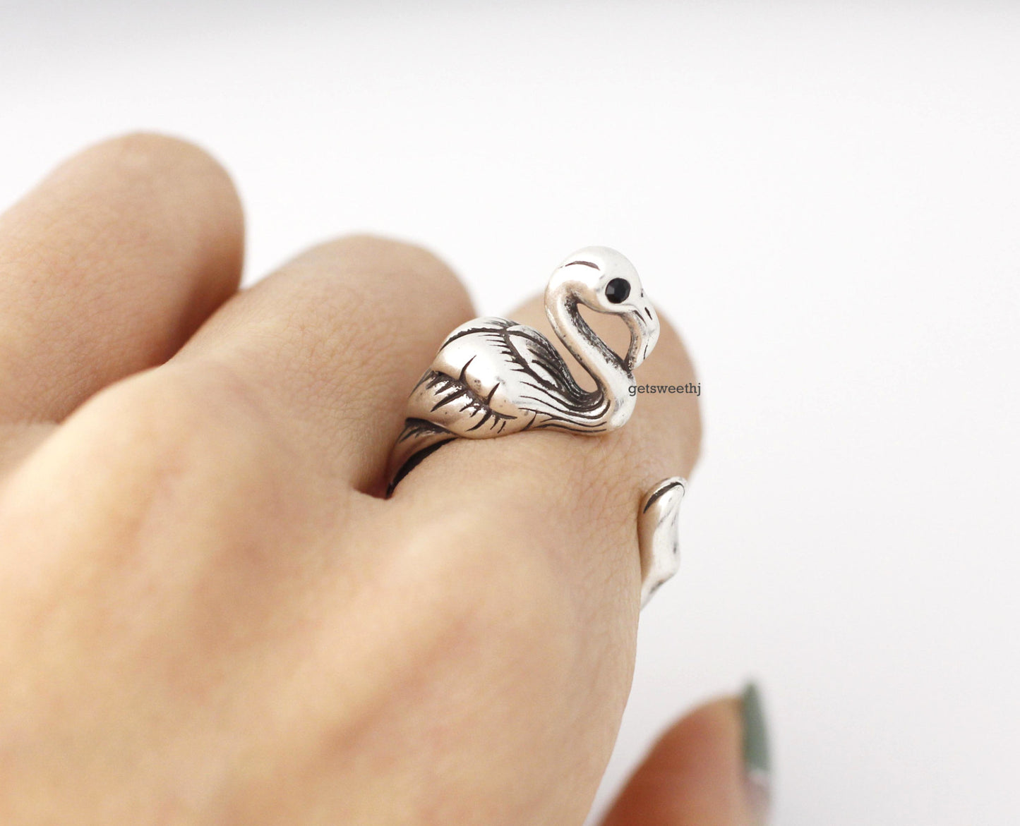 Cute Flamingo ring wrap ring ,R0367S