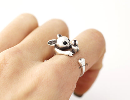 Cute Rabbit and Carrot Wrap Ring in 2 colors, R0387S