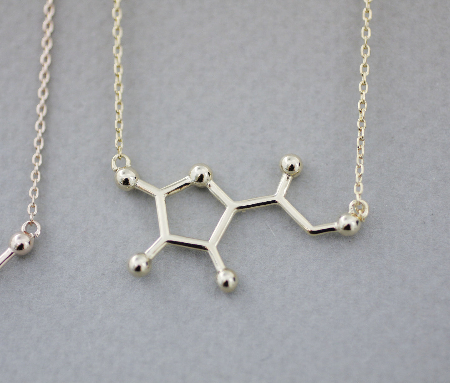 Ecstasy Molecule Necklace / Serotonin Molecule Necklace / Vitamin C Molecule Necklace