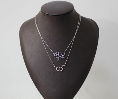 Ecstasy Molecule Necklace / Serotonin Molecule Necklace / Vitamin C Molecule Necklace