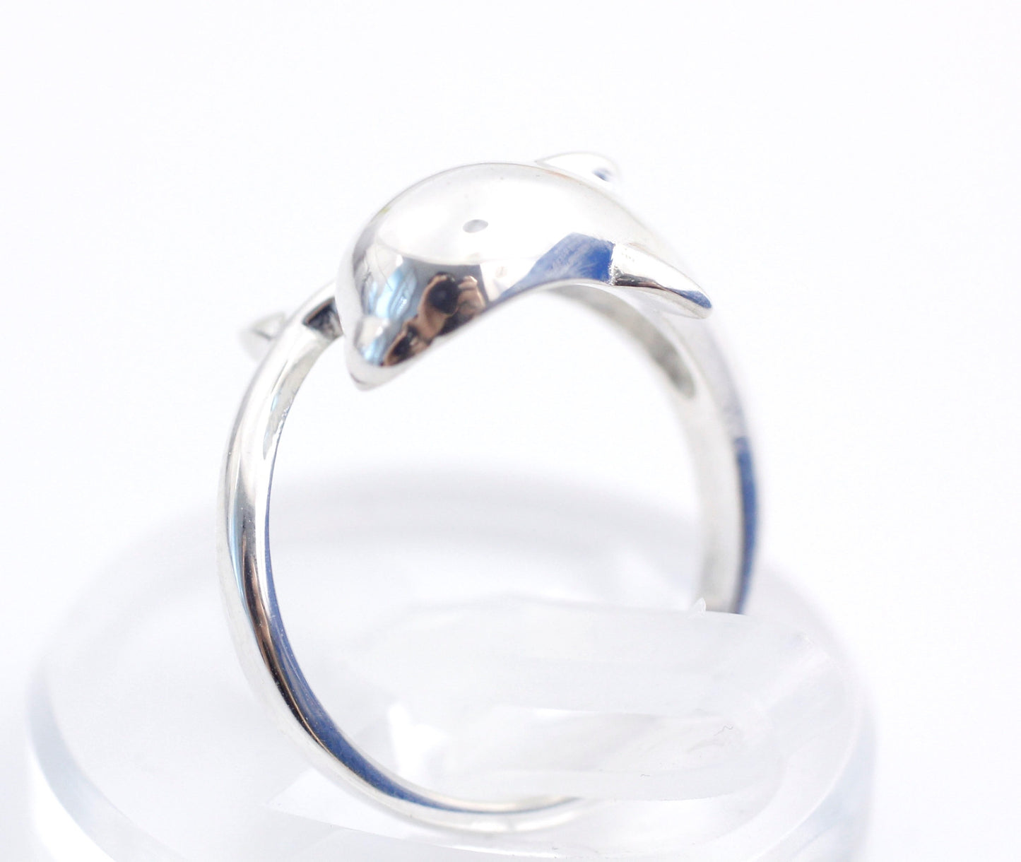 925 Sterling Silver Cute  Dolphin Ring