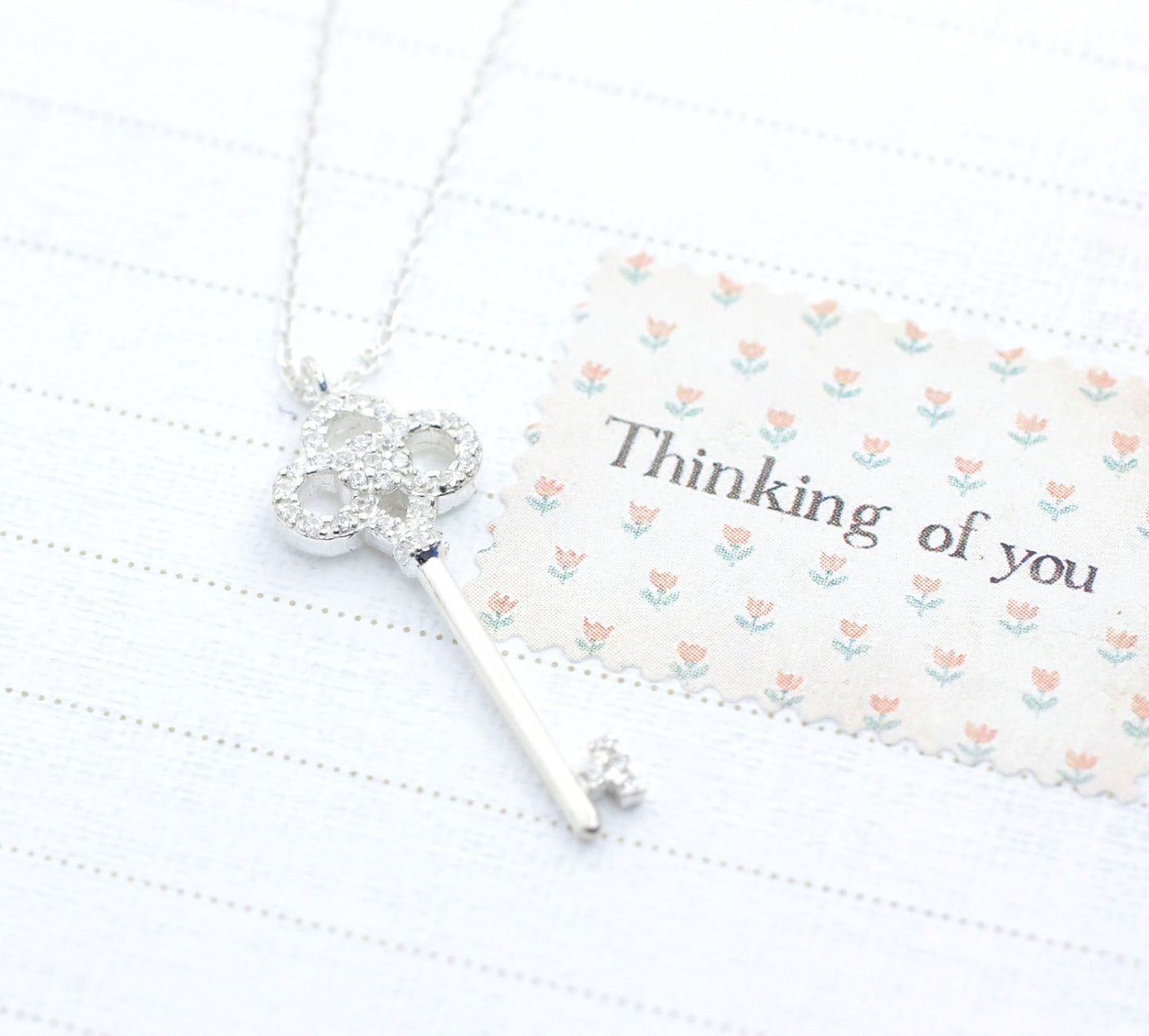 925 sterling silver Key to your heart Necklace - Celebrity Style