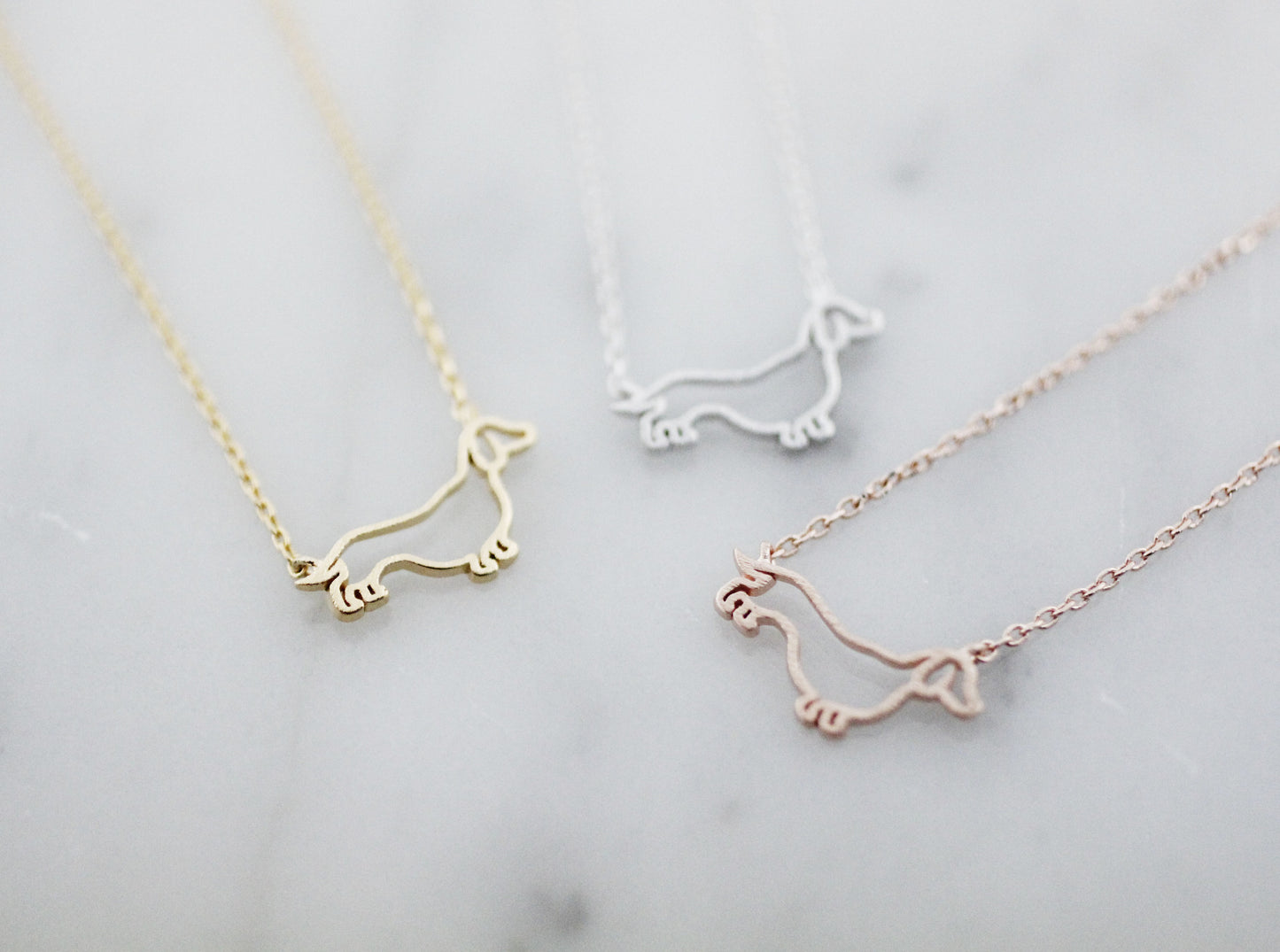 Cut out Dachshund Necklace pets necklace, dog necklace