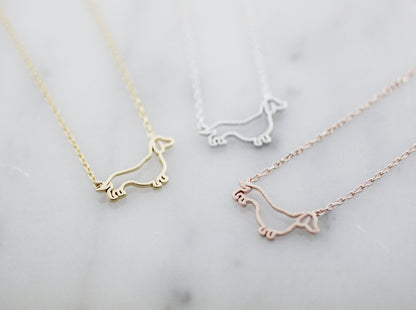 Cut out Dachshund Necklace pets necklace, dog necklace