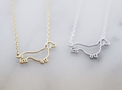 Cut out Dachshund Necklace pets necklace, dog necklace