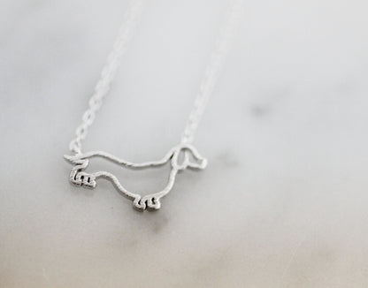 Cut out Dachshund Necklace pets necklace, dog necklace