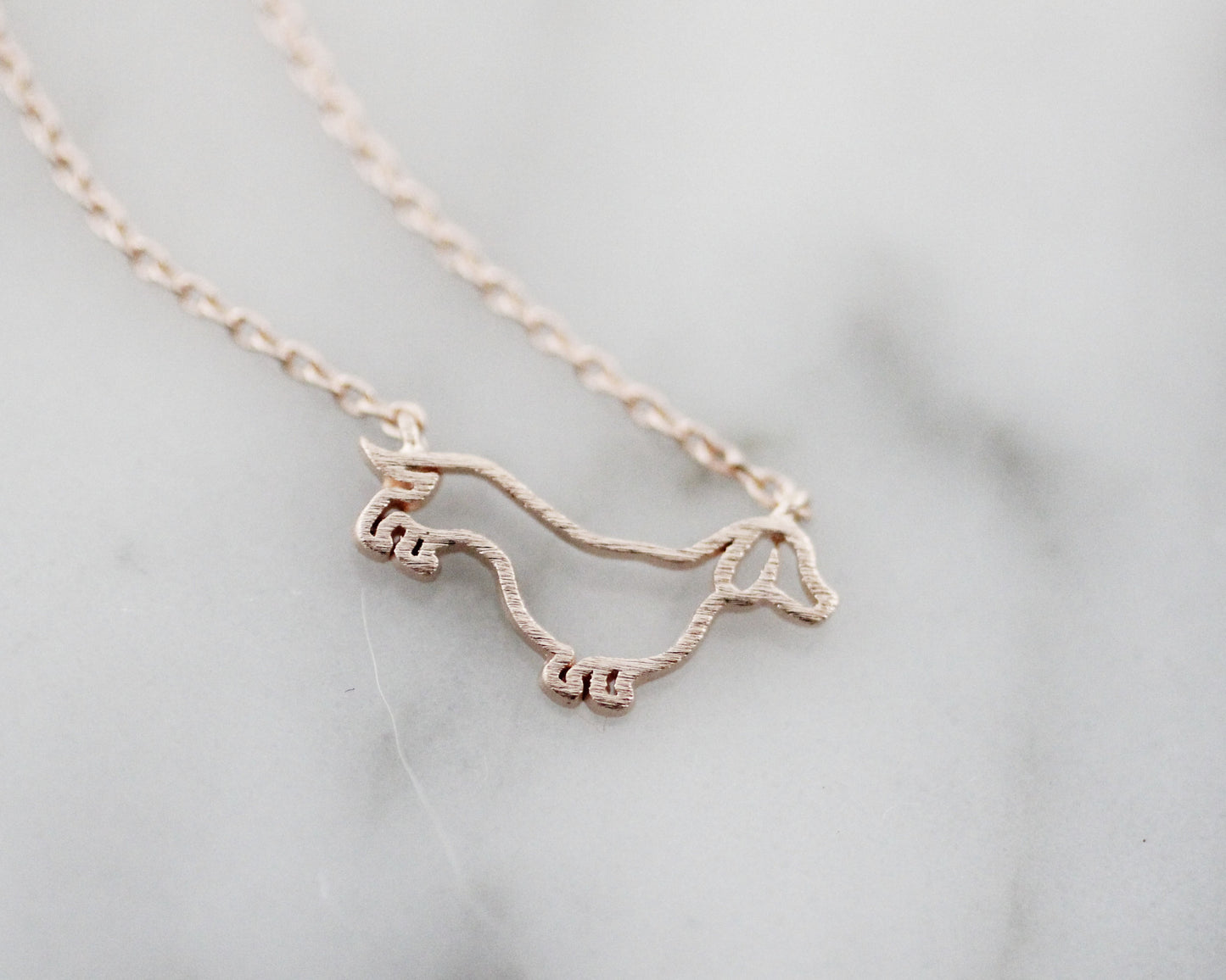 Cut out Dachshund Necklace pets necklace, dog necklace