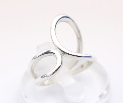 925 Sterling Silver Unbalanced Infinity Ring