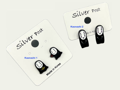 Spirited Away earrings, No-Face earrings, Kaonashi earrings, Susuwatari earrings