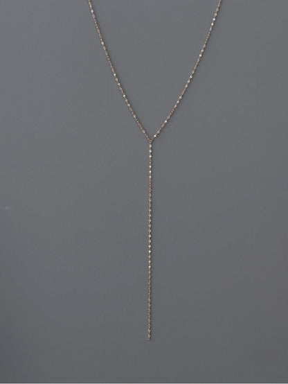 925 sterling silver Pressed Long chain Lariat Y Necklace, Y necklace