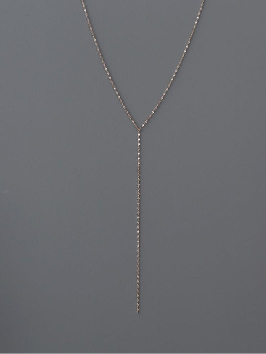 925 sterling silver Pressed Long chain Lariat Y Necklace, Y necklace