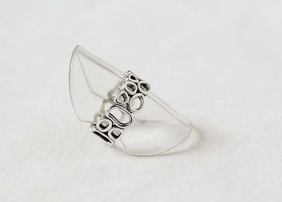925 sterling silver Bubble circles statement ring