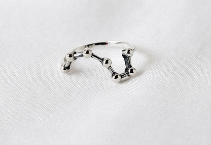 925 Sterling Silver Big Dipper Ring, Star sign Ring