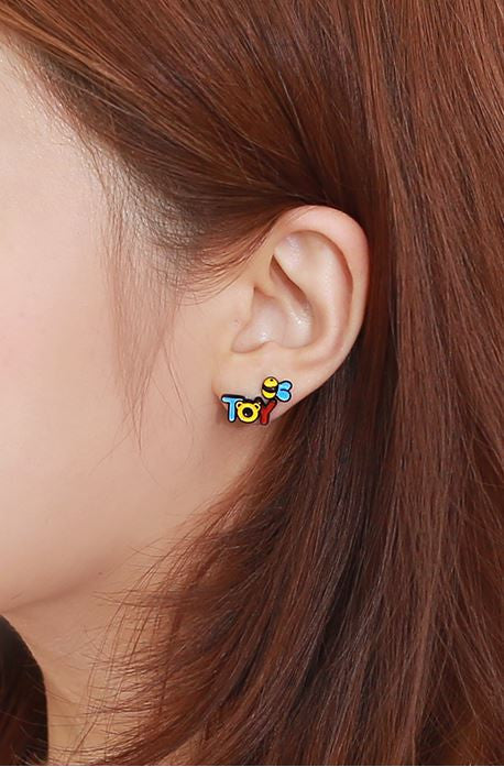 Cute Lip and Eye Set earrings, Teddy Bear and Toy Stud earrings