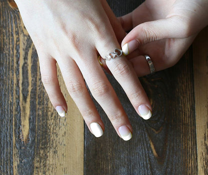 925 Sterling Silver Triple Open Heart Ring, R1088S