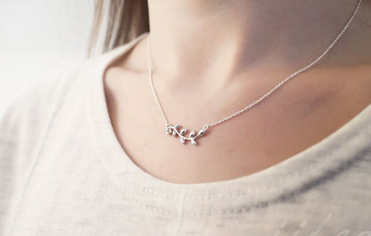 925 sterling silver Delicate Branch Necklace 3 colors, N1067S