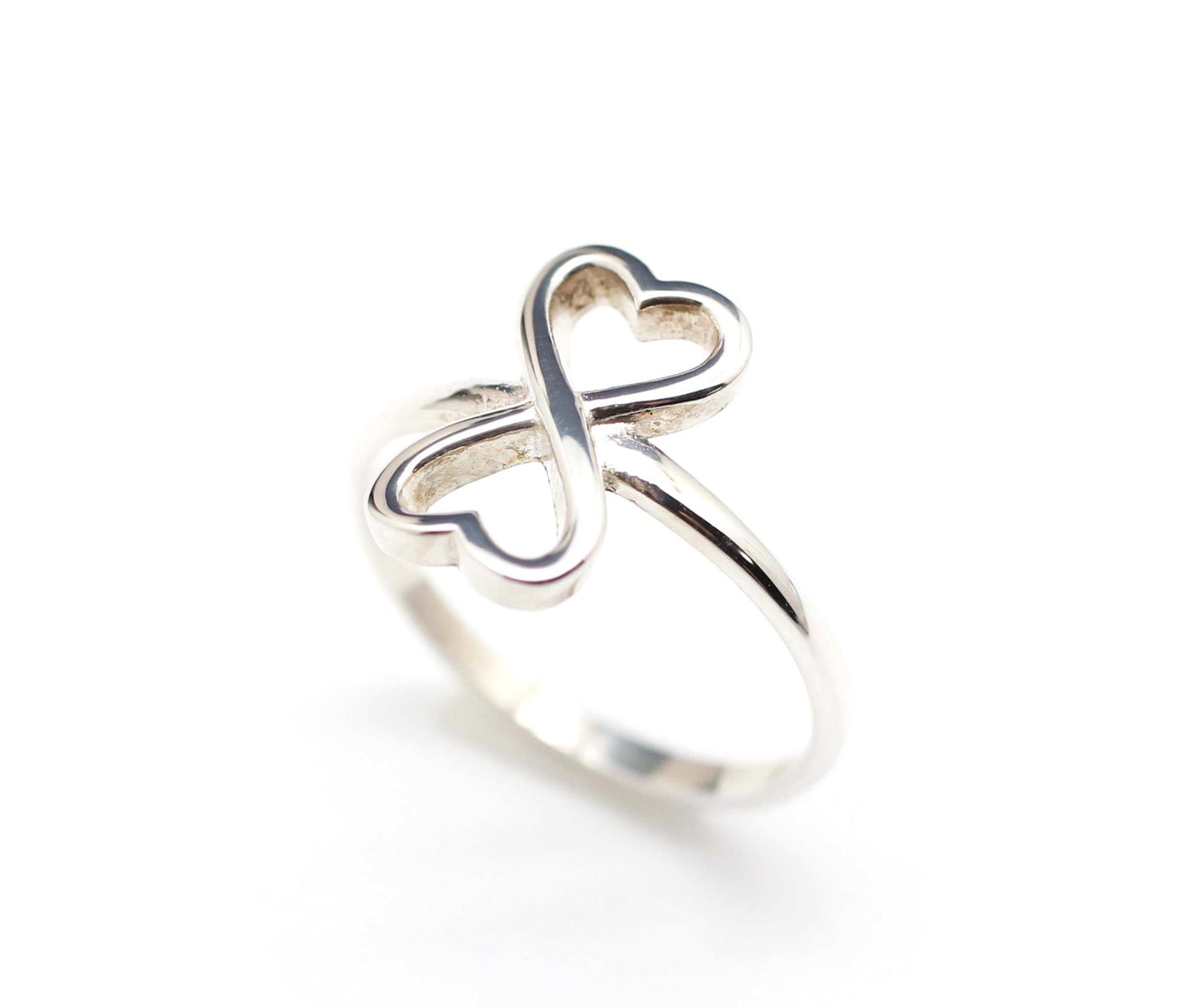 925 sterling silver Sideways Infinity Heart Ring