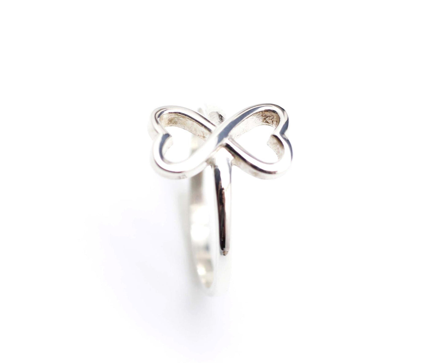 925 sterling silver Sideways Infinity Heart Ring