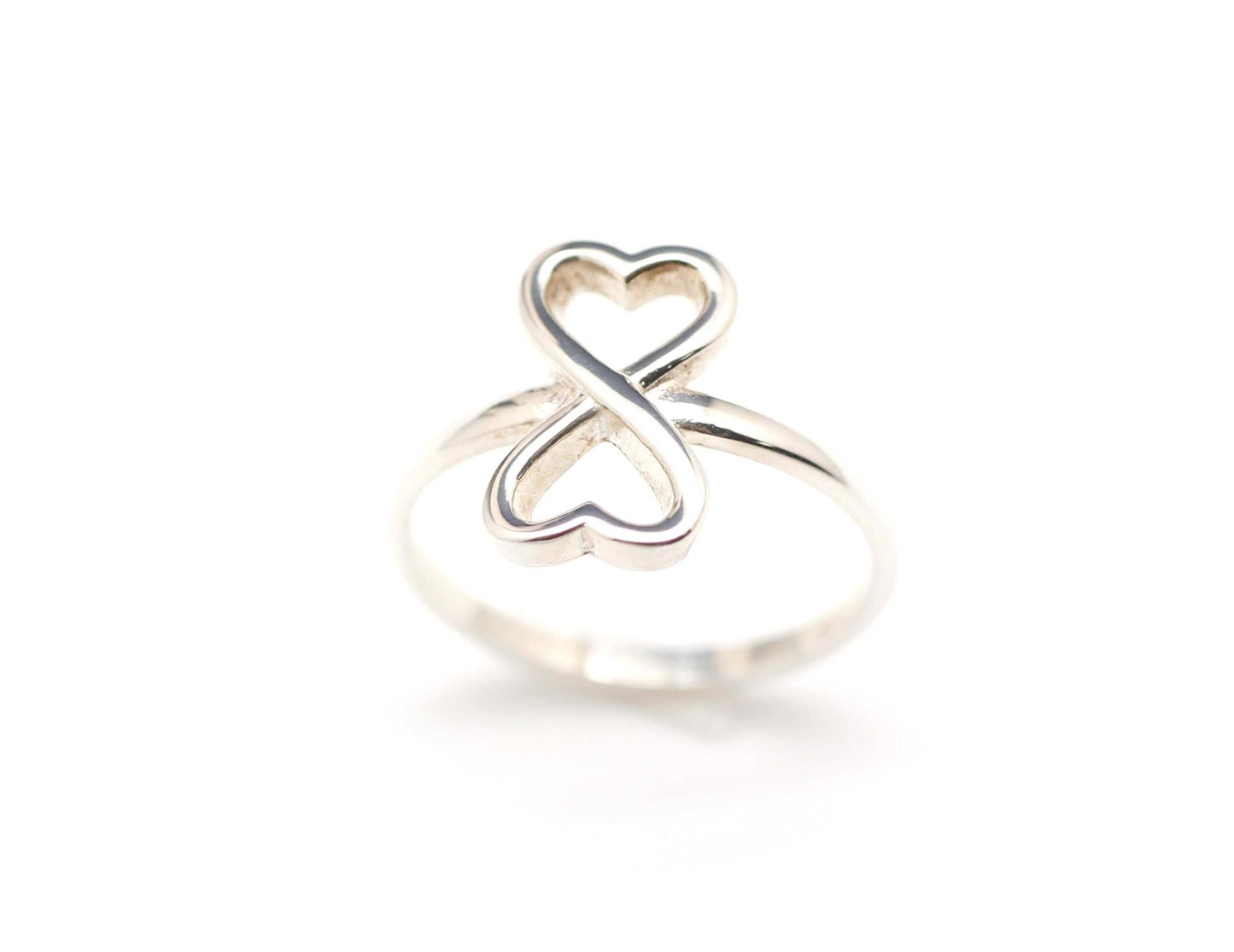 925 sterling silver Sideways Infinity Heart Ring