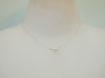 Feather Leaf Necklace in Gold / Silver,(925 sterling silver/plated over Brass) N0389K