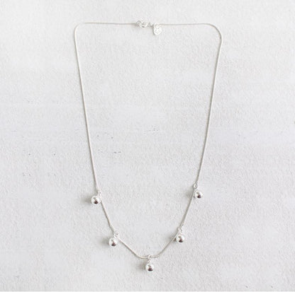 925 Sterling Silver Drop Ball beads Dangling necklace, N1073S